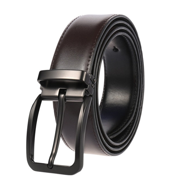 Genuine leather belt Fashion Pin Buckle Belts for Men - BeltsRepublic