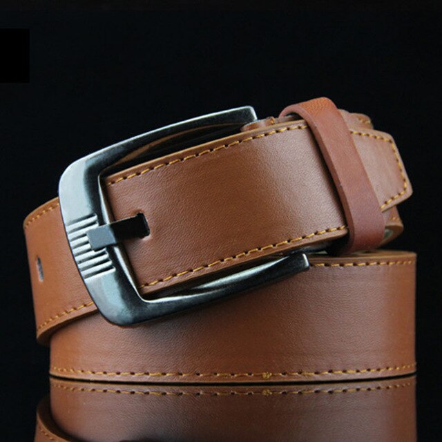 Men Imitation Leather Belt Metal - BeltsRepublic