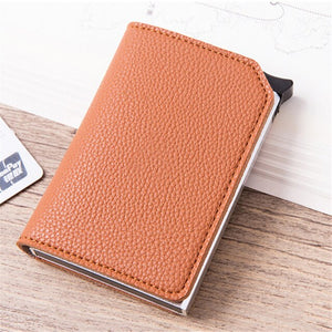 Men Smart Wallet Carbon Fiber Anti-theft Card Holder - BeltsRepublic