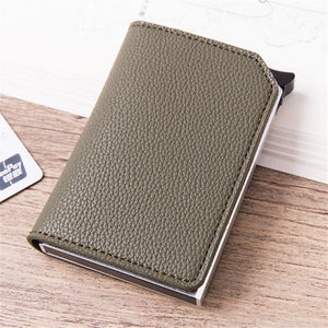 Men Smart Wallet Carbon Fiber Anti-theft Card Holder - BeltsRepublic