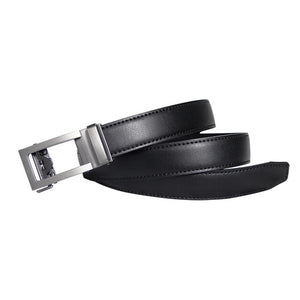 Mens Leather Belt-Ratchet Holeless Automatic Buckle - BeltsRepublic