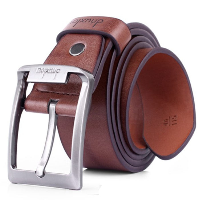 Casual Retro Men Leather Prong Belt - BeltsRepublic