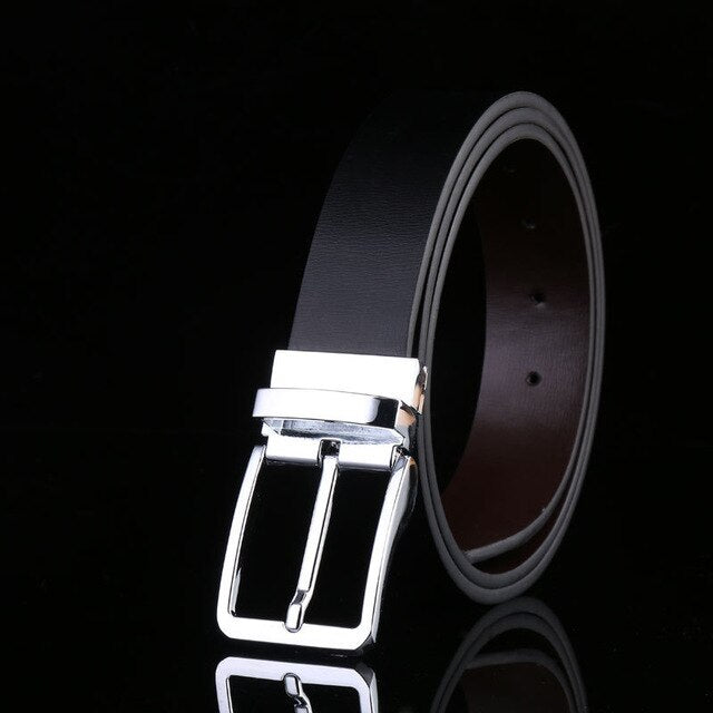 Genuine Leather Pin Buckle Luxury business belt - BeltsRepublic