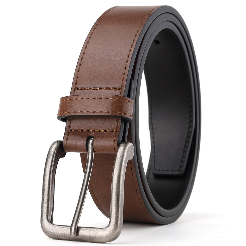 Men's Genuine Leather Dress Belt, Handmade - BeltsRepublic