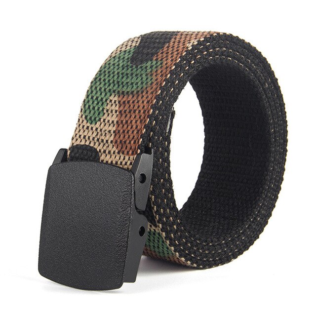 Men Camouflage Canvas Belt Casual Printed Graffiti Waist Belts - BeltsRepublic