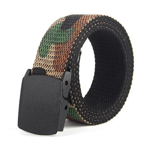 Men Camouflage Canvas Belt Casual Printed Graffiti Waist Belts - BeltsRepublic