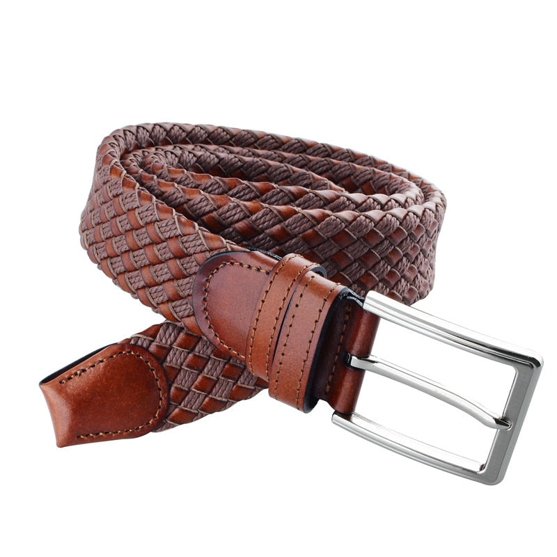 Braided Belt Leather Mens Jean Belt - BeltsRepublic