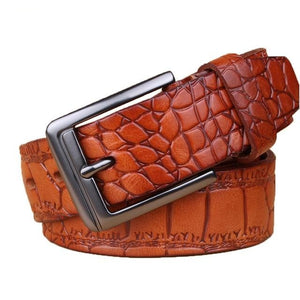 Crocodile Skin Printed Male Belt High Quality Belts for Business - BeltsRepublic