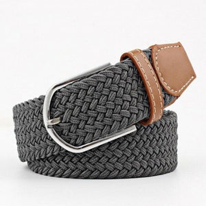 Men Lengthen Elastic Knitted Canvas Long Belt - BeltsRepublic