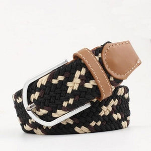 Men Lengthen Elastic Knitted Canvas Long Belt - BeltsRepublic