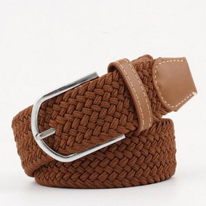 Men Lengthen Elastic Knitted Canvas Long Belt - BeltsRepublic