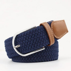 Men Lengthen Elastic Knitted Canvas Long Belt - BeltsRepublic