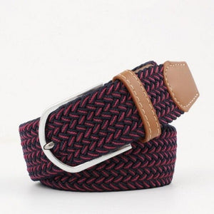 Men Lengthen Elastic Knitted Canvas Long Belt - BeltsRepublic